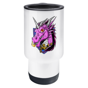 Travel Mug Pink Fantasy Dragon